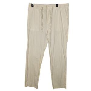 Hat and Beyond Pants Womens 2XL Linen Blend Natural color Preppy Career Beachy